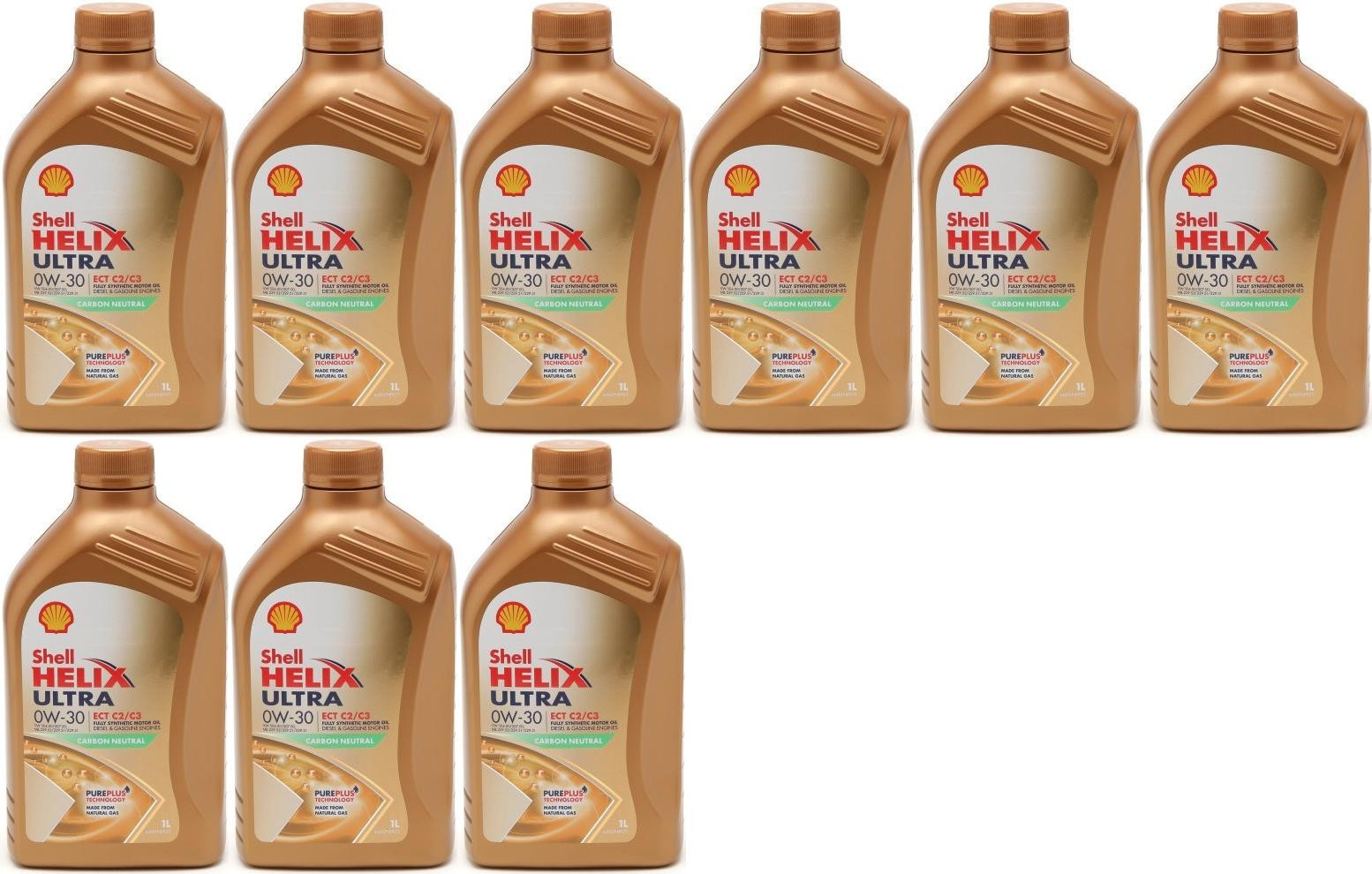 Shell Helix Ultra ECT C2/C3 0W-30 Motoröl 9x 1l = 9 Liter
