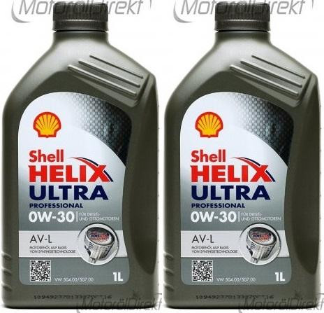 Shell Helix Ultra Professional AV-L 0W-30 PKW-Motoröl 2x 1l = 2 Liter