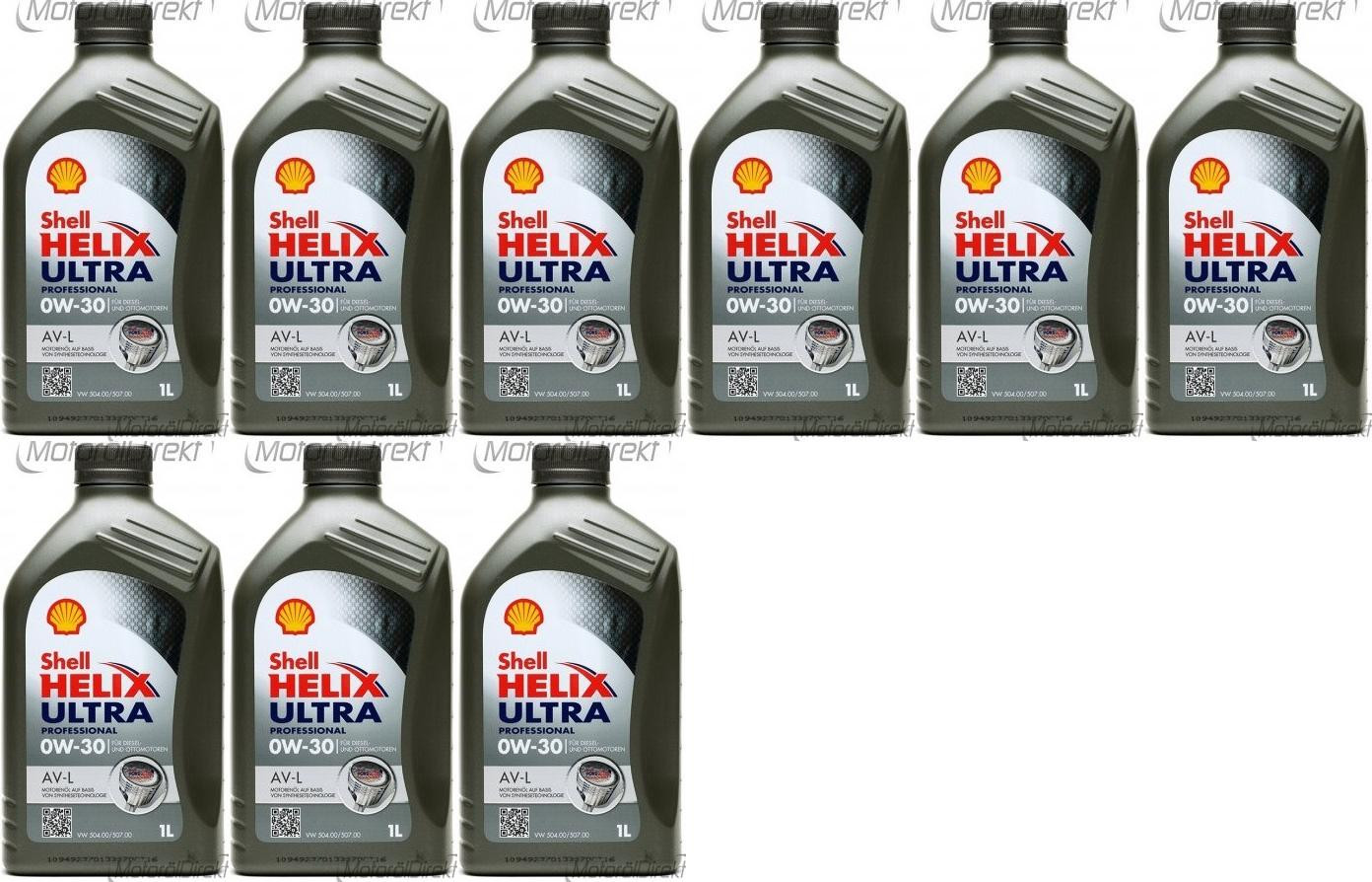 Shell Helix Ultra Professional AV-L 0W-30 PKW-Motoröl 9x 1l = 9 Liter