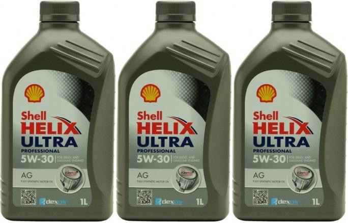 Shell Helix Ultra Professional AG 5W-30 Motoröl 3x 1l = 3 Liter