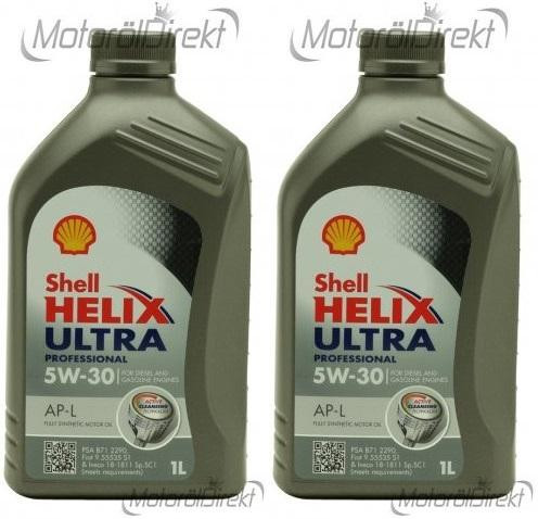 Shell Helix Ultra Professional AP-L 5W-30 Motoröl 2x 1l = 2 Liter