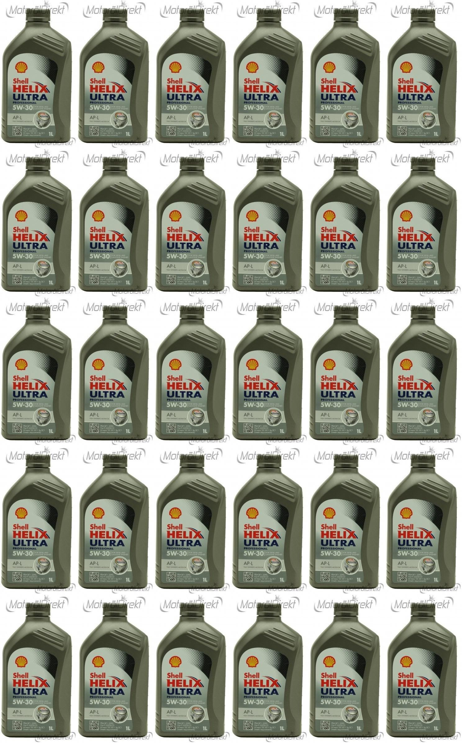 Shell Helix Ultra Professional AP-L 5W-30 Motoröl 30x 1l = 30 Liter