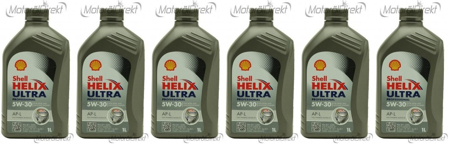 Shell Helix Ultra Professional AP-L 5W-30 Motoröl 6x 1l = 6 Liter