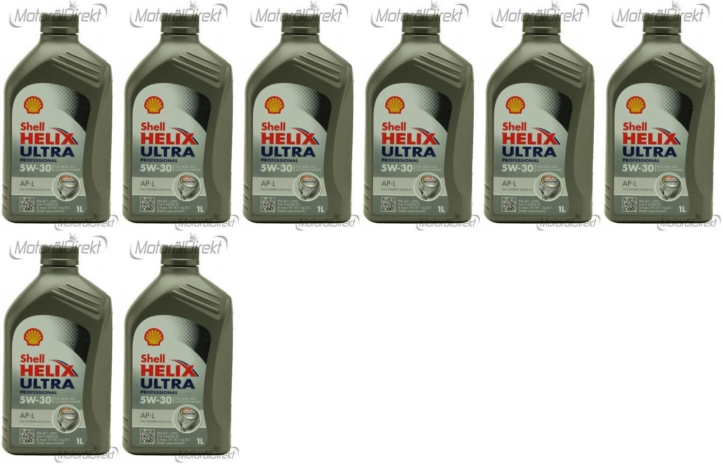 Shell Helix Ultra Professional AP-L 5W-30 Motoröl 8x 1l = 8 Liter