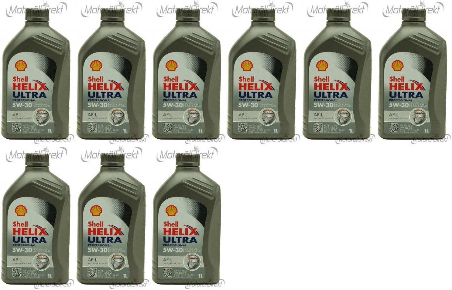 Shell Helix Ultra Professional AP-L 5W-30 Motoröl 9x 1l = 9 Liter