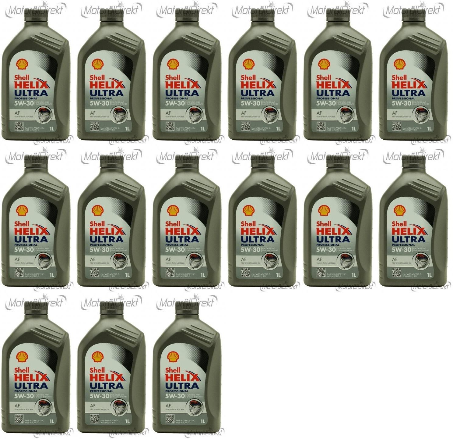 Shell Helix Ultra Professional AF 5W-30 Motoröl 15x 1l = 15 Liter