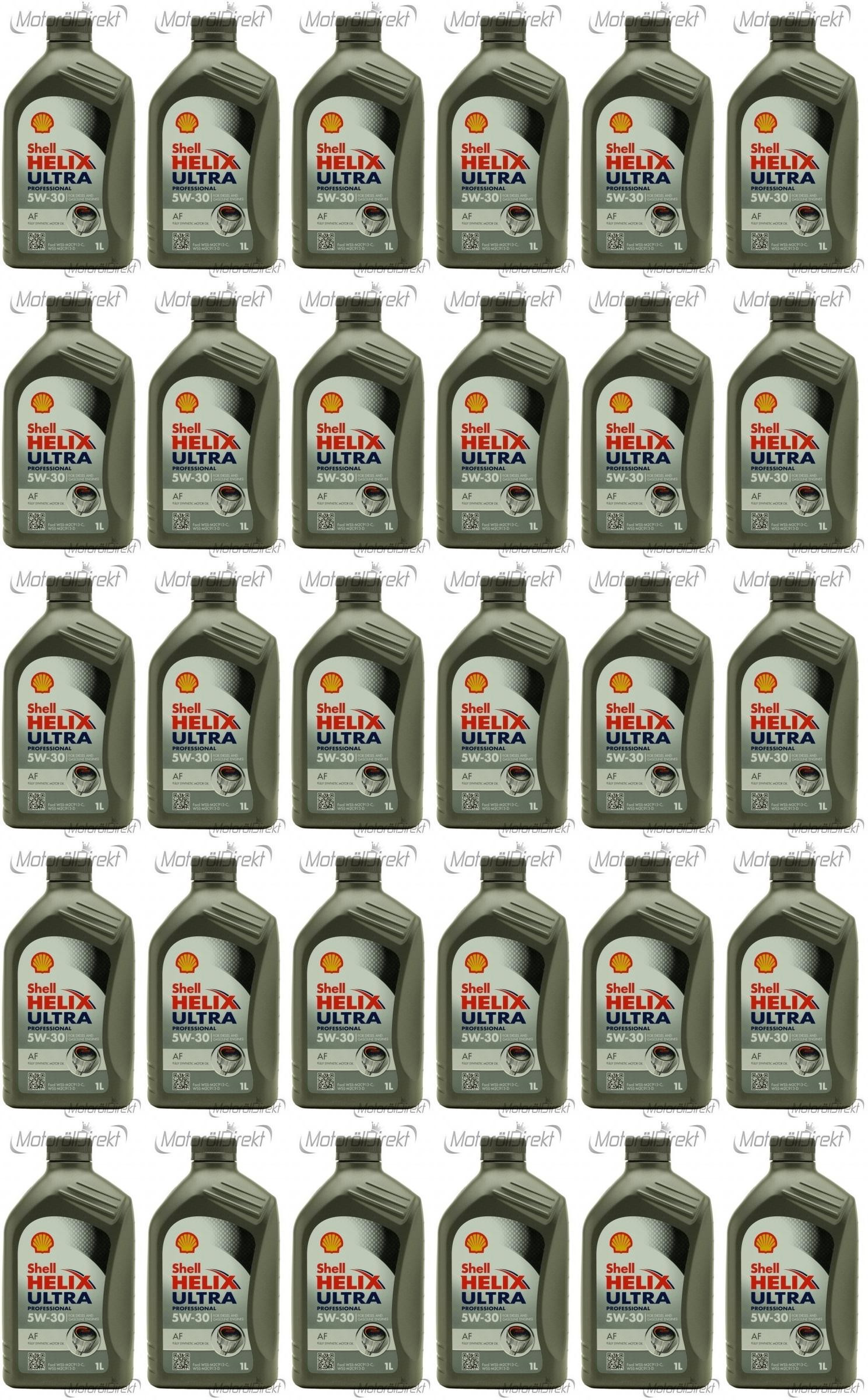 Shell Helix Ultra Professional AF 5W-30 Motoröl 30x 1l = 30 Liter