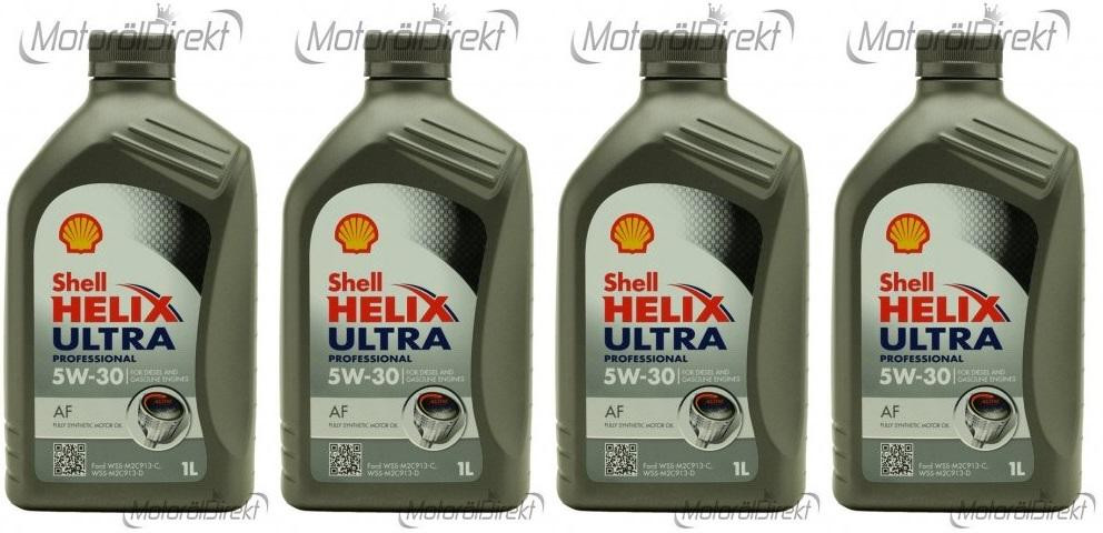 Shell Helix Ultra Professional AF 5W-30 Motoröl 4x 1l = 4 Liter