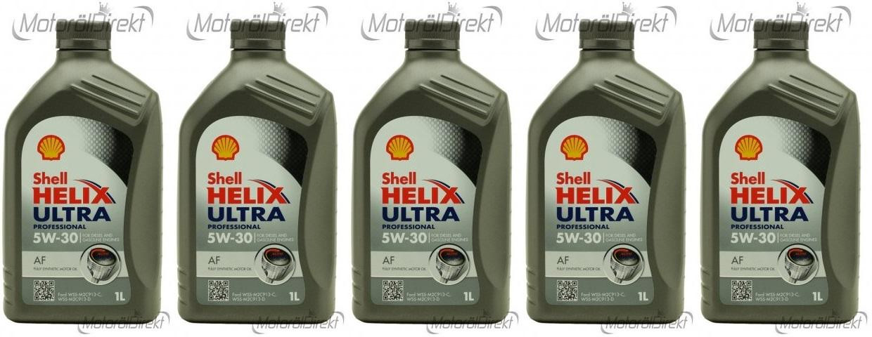 Shell Helix Ultra Professional AF 5W-30 Motoröl 5x 1l = 5 Liter