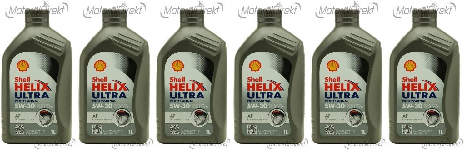 Shell Helix Ultra Professional AF 5W-30 Motoröl 6x 1l = 6 Liter
