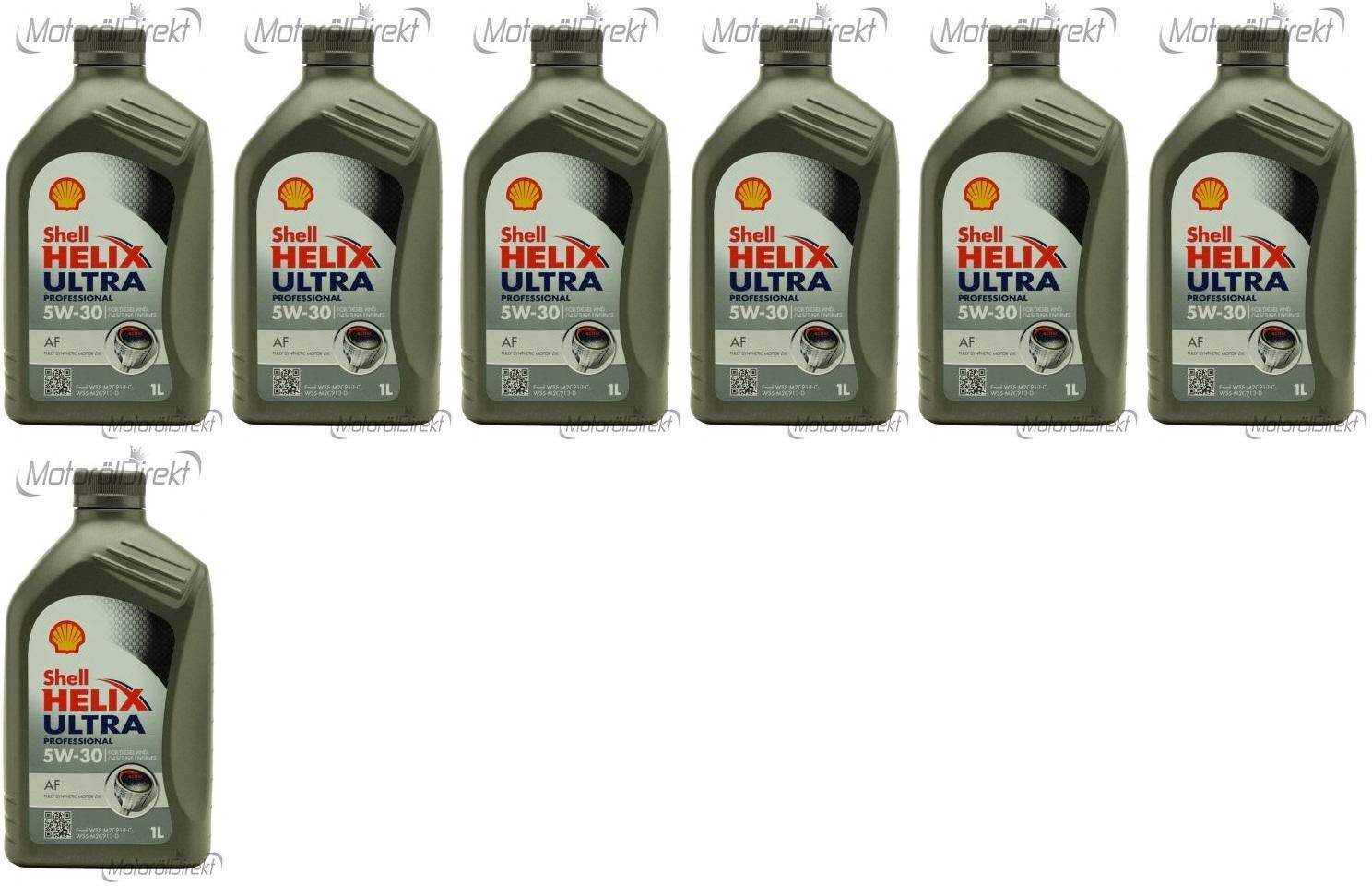 Shell Helix Ultra Professional AF 5W-30 Motoröl 7x 1l = 7 Liter