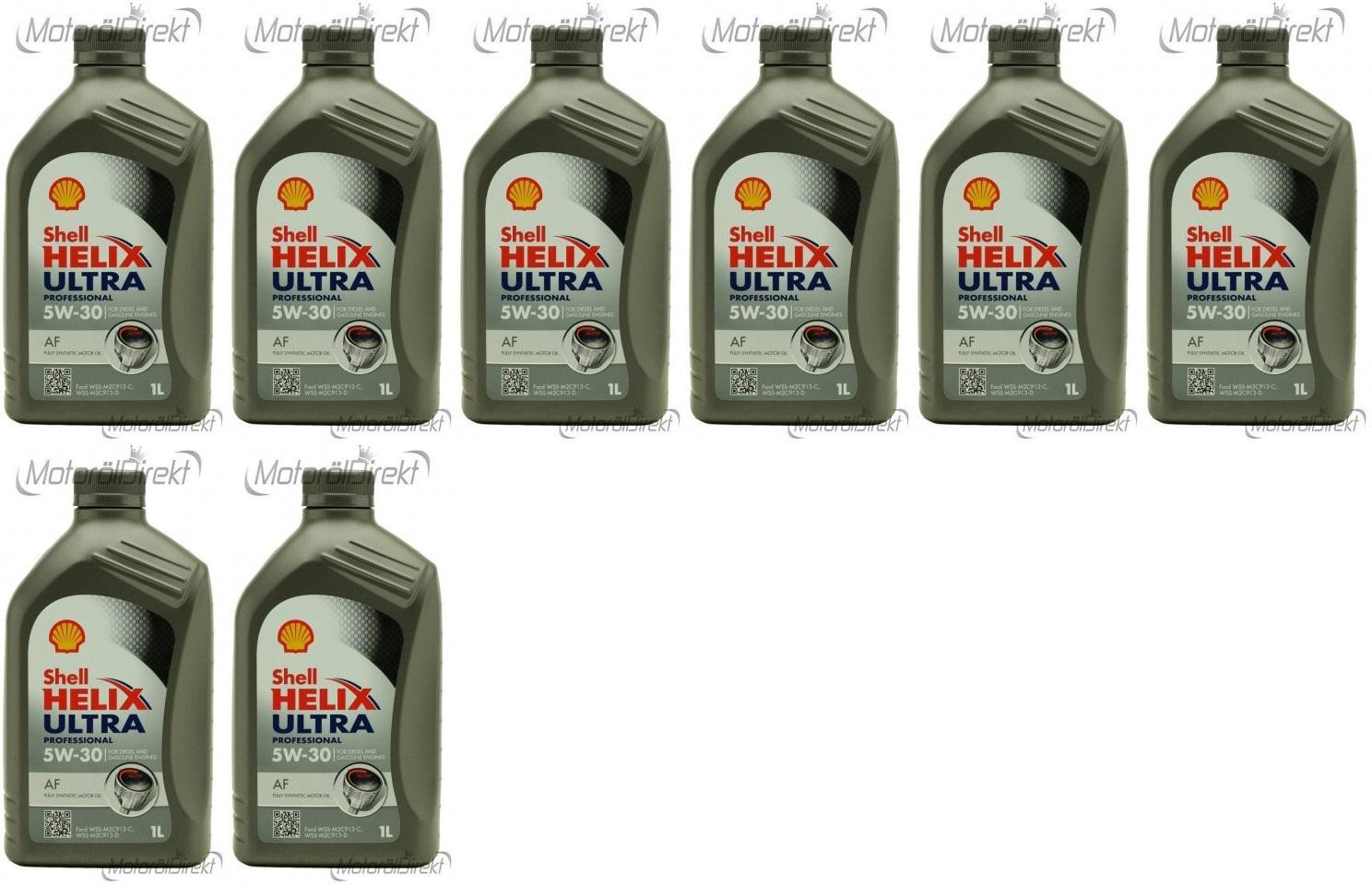 Shell Helix Ultra Professional AF 5W-30 Motoröl 8x 1l = 8 Liter