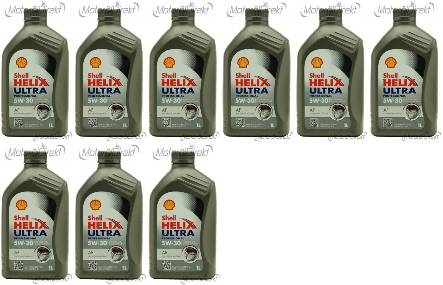 Shell Helix Ultra Professional AF 5W-30 Motoröl 9x 1l = 9 Liter