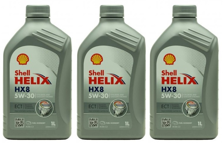 Shell Helix HX8 ECT 5W-30 Motoröl 3x 1l = 3 Liter