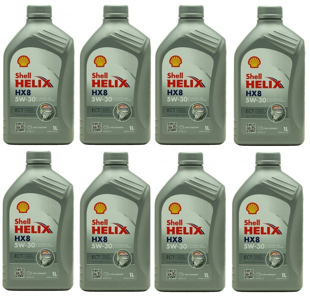 Shell Helix HX8 ECT 5W-30 Motoröl 8x 1l = 8 Liter