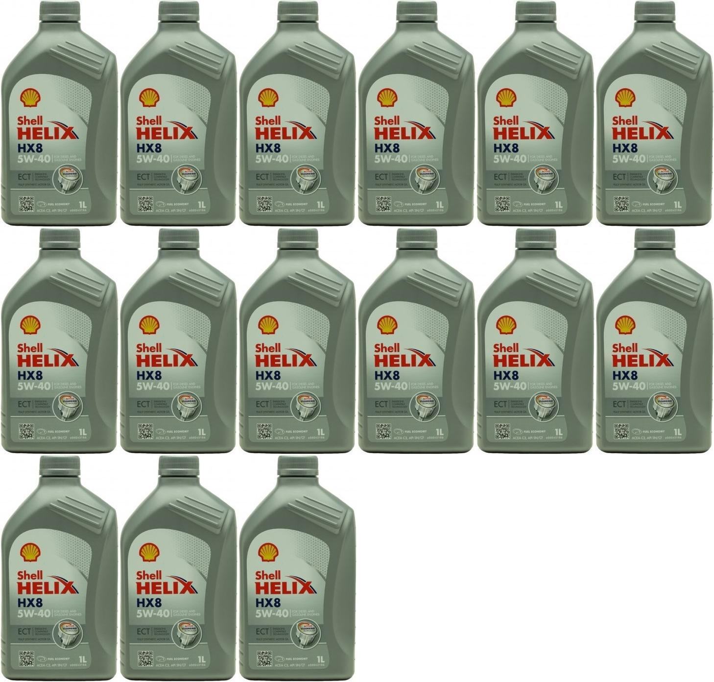 Shell Helix HX8 ECT 5W-40 Motoröl 15x 1l = 15 Liter