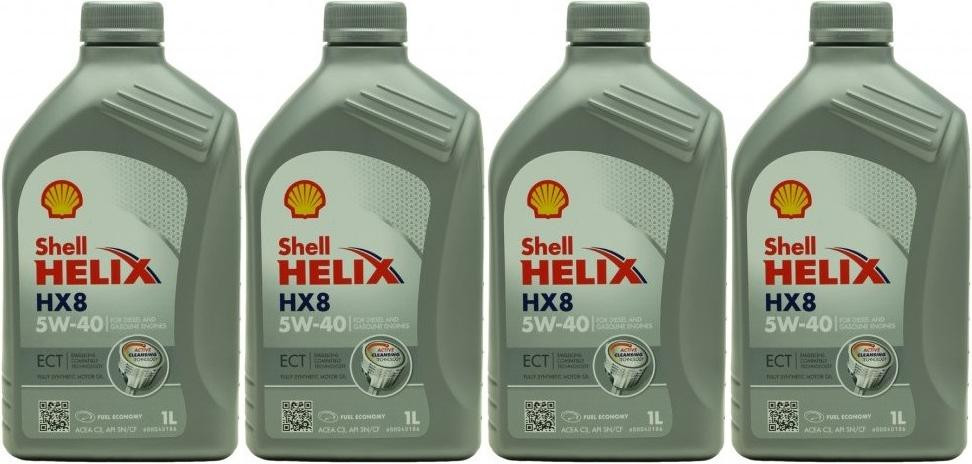 Shell Helix HX8 ECT 5W-40 Motoröl 4x 1l = 4 Liter