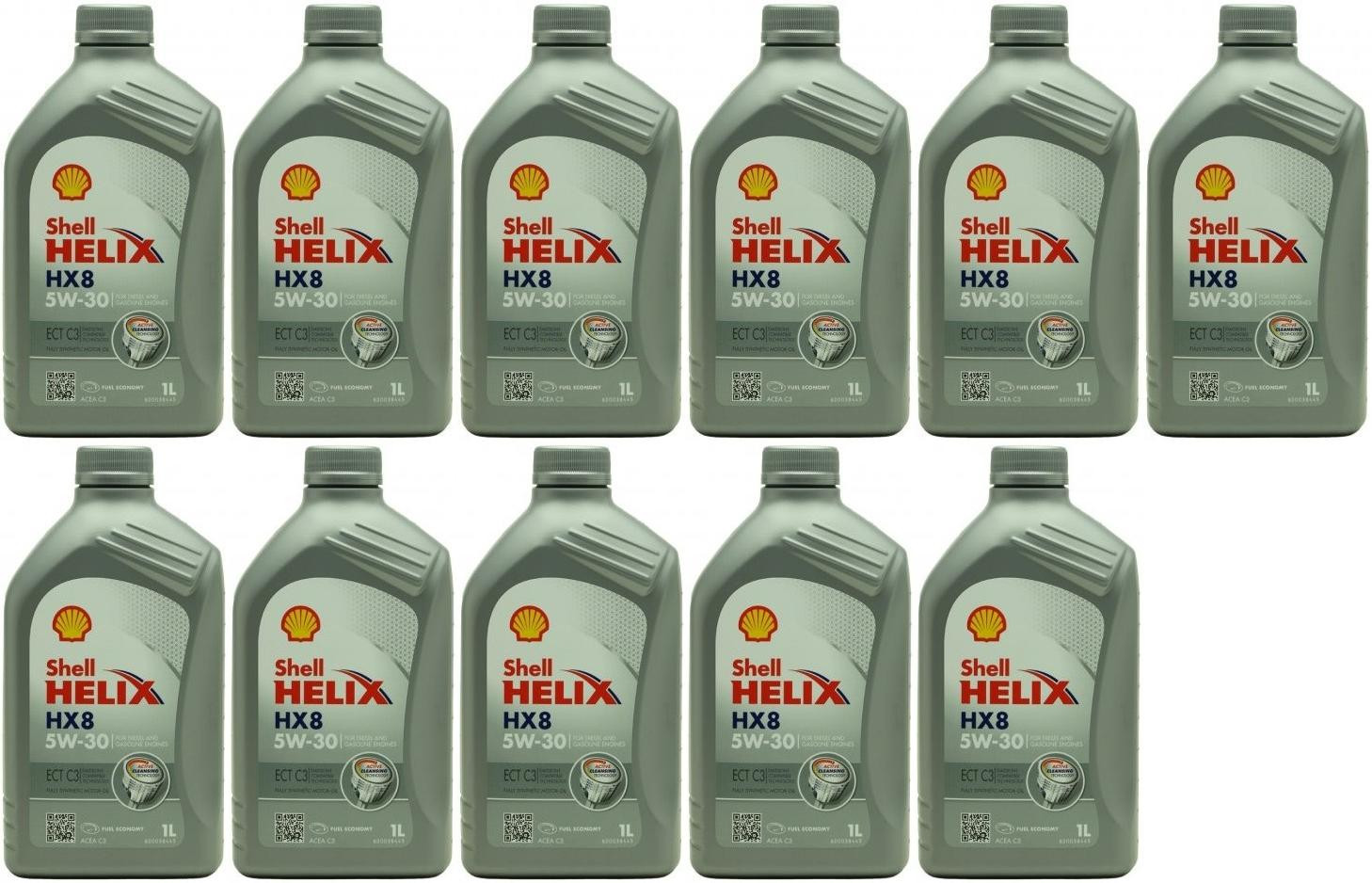 Shell Helix HX8 ECT C3 5W-30 Motoröl 11x 1l = 11 Liter
