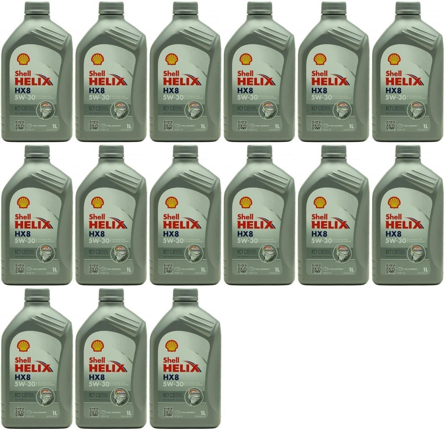 Shell Helix HX8 ECT C3 5W-30 Motoröl 15x 1l = 15 Liter