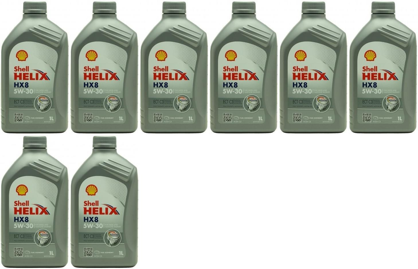 Shell Helix HX8 ECT C3 5W-30 Motoröl 8x 1l = 8 Liter