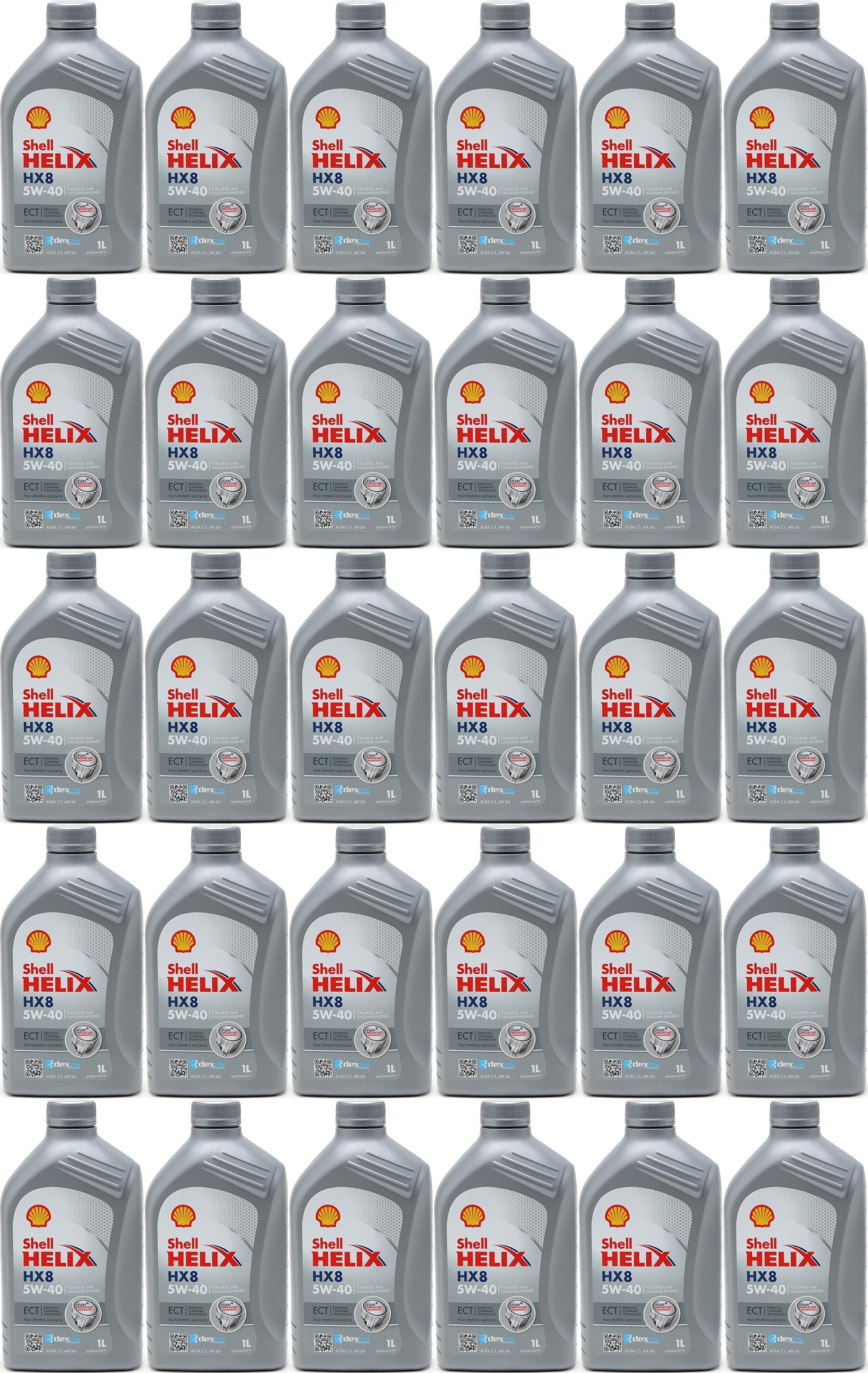 Shell Helix HX8 5W-40 Motoröl 30x 1l = 30 Liter