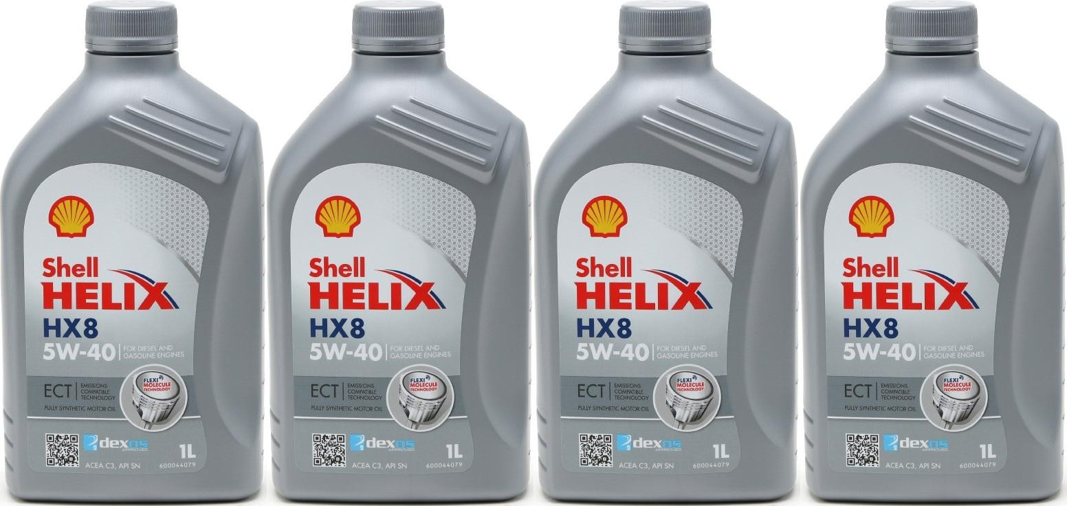 Shell Helix HX8 5W-40 Motoröl 4x 1l = 4 Liter