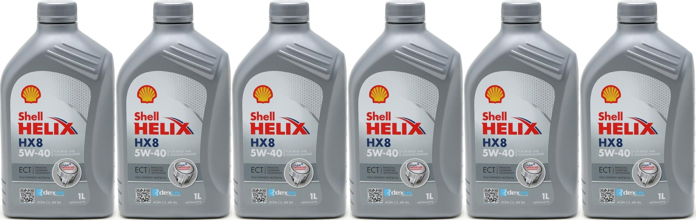 Shell Helix HX8 5W-40 Motoröl 6x 1l = 6 Liter