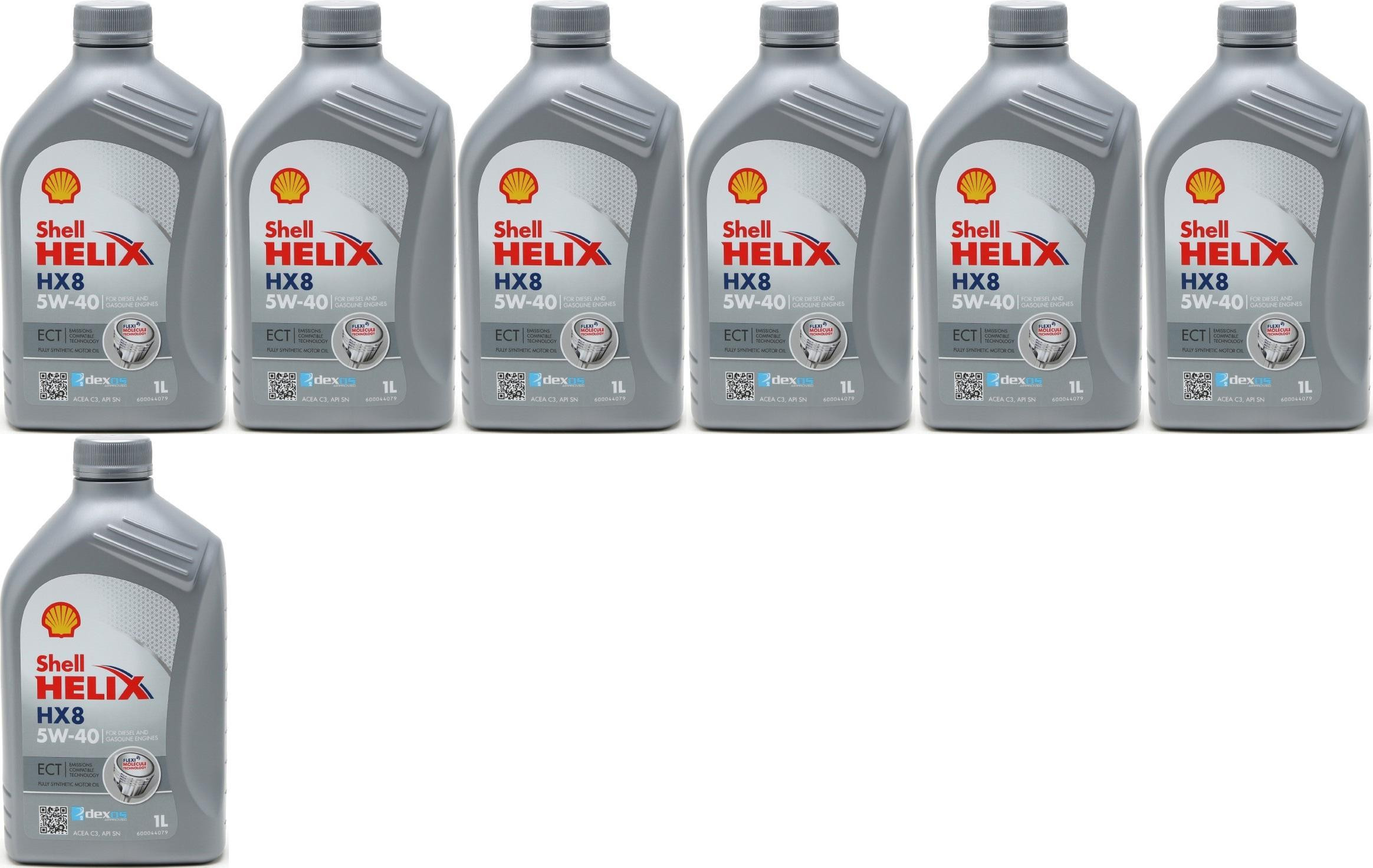 Shell Helix HX8 5W-40 Motoröl 7x 1l = 7 Liter