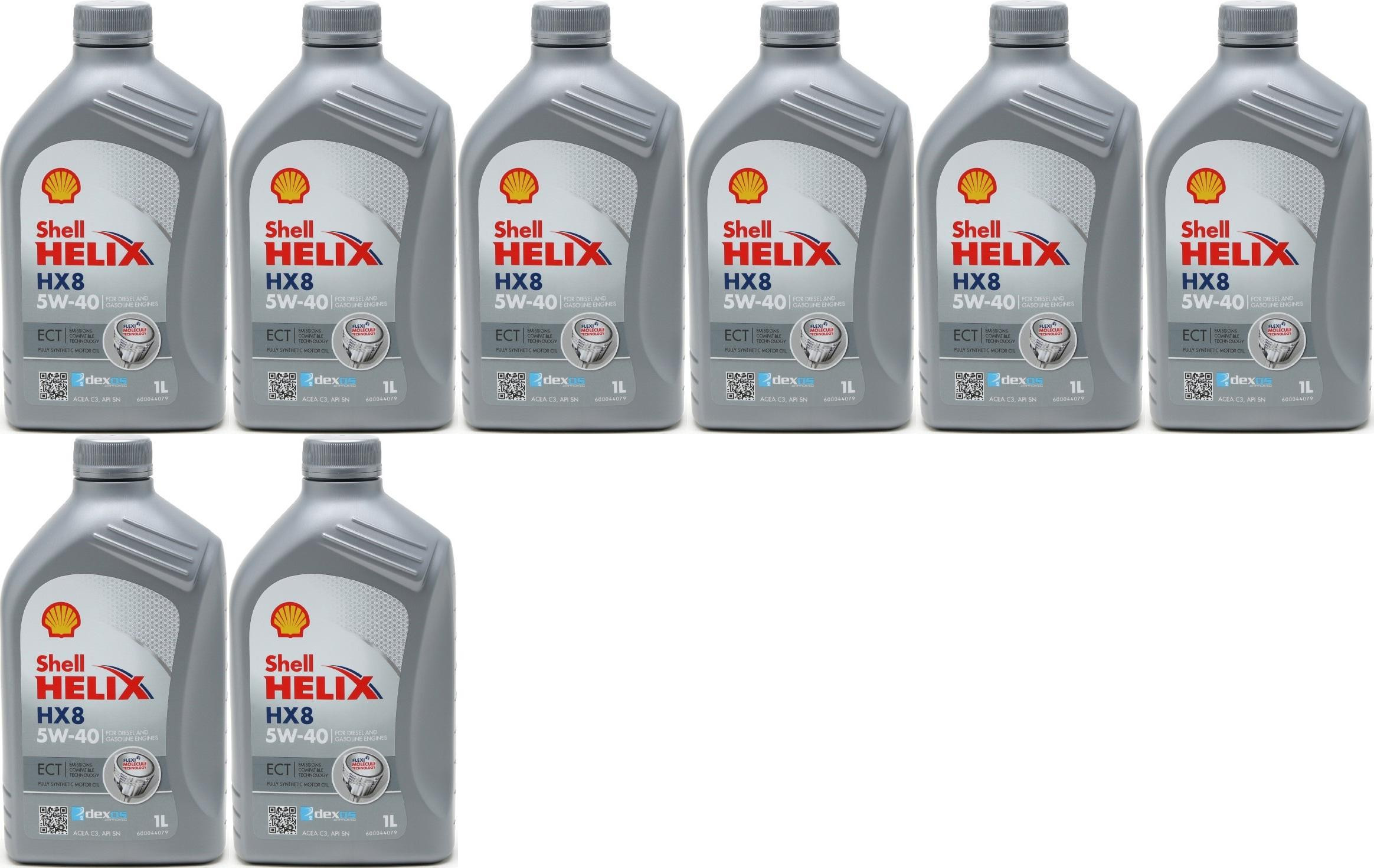 Shell Helix HX8 5W-40 Motoröl 8x 1l = 8 Liter