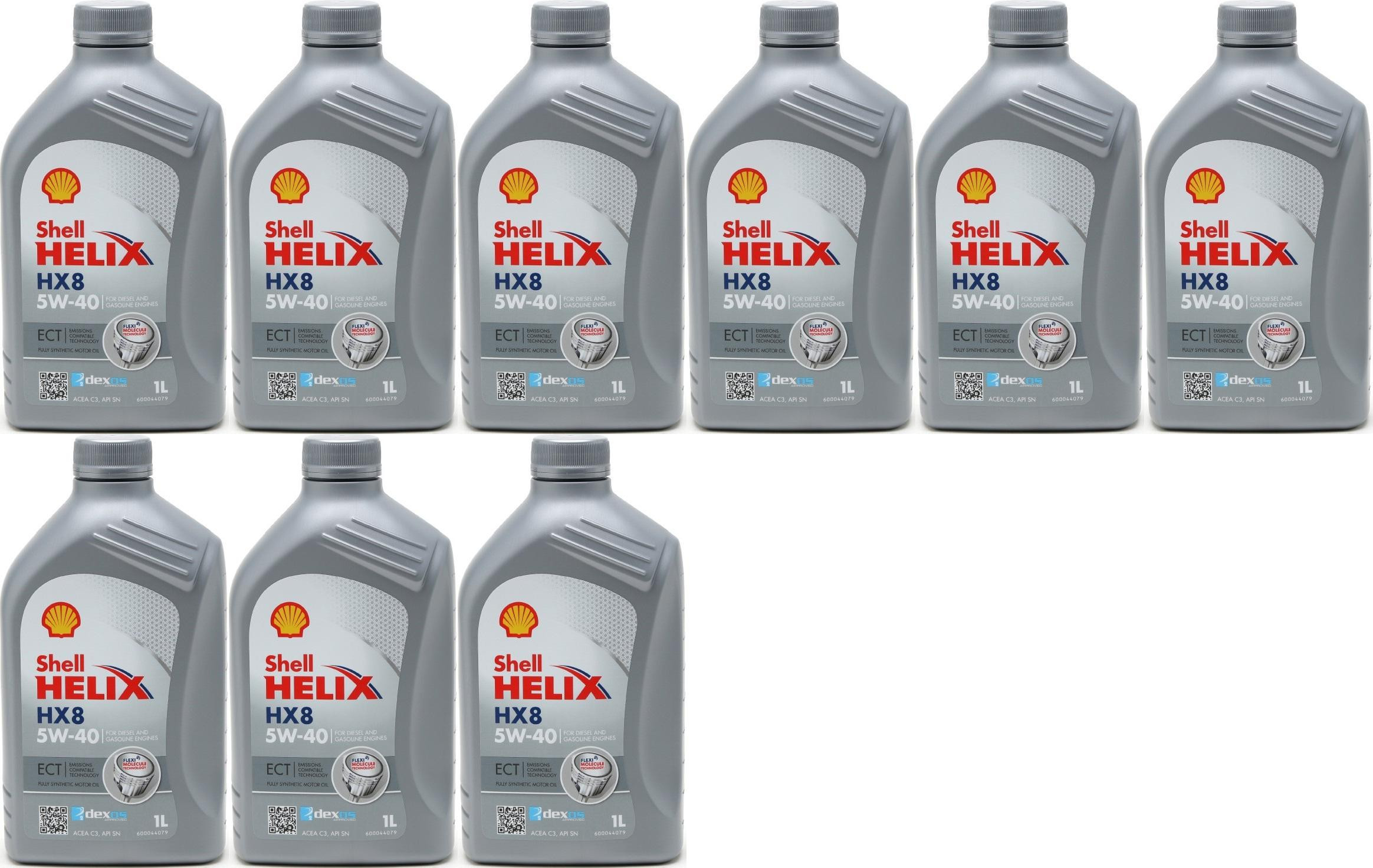 Shell Helix HX8 5W-40 Motoröl 9x 1l = 9 Liter