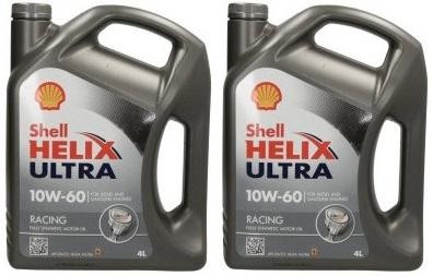 Shell Helix Ultra Racing 10W-60 Motoröl 2x 4l = 8 Liter