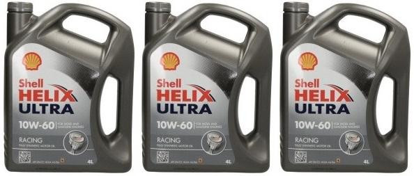 Shell Helix Ultra Racing 10W-60 Motoröl 3x 4l = 12 Liter