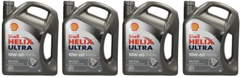 Shell Helix Ultra Racing 10W-60 Motoröl 4x 4l = 16 Liter