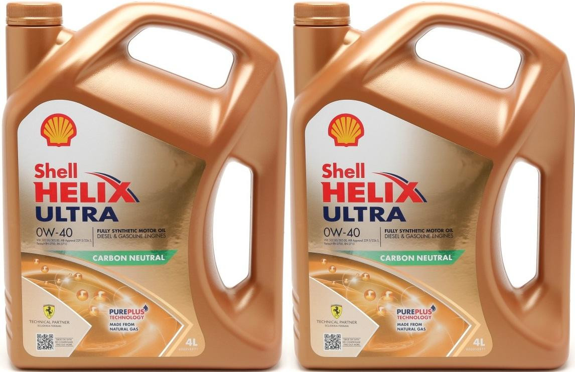 Shell Helix Ultra 0W-40 Motoröl 2x 4l = 8 Liter