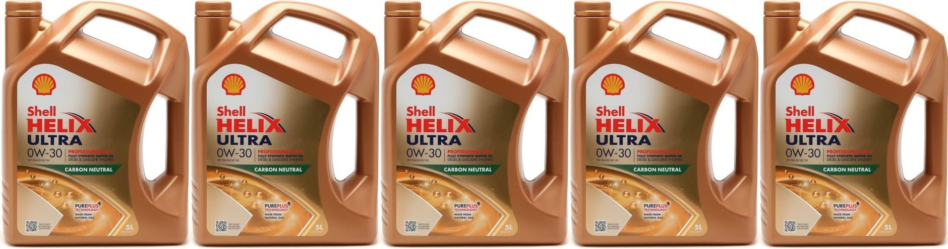 Shell Helix Ultra ECT C2/C3 0W-30 Motoröl 5x 5 = 25 Liter