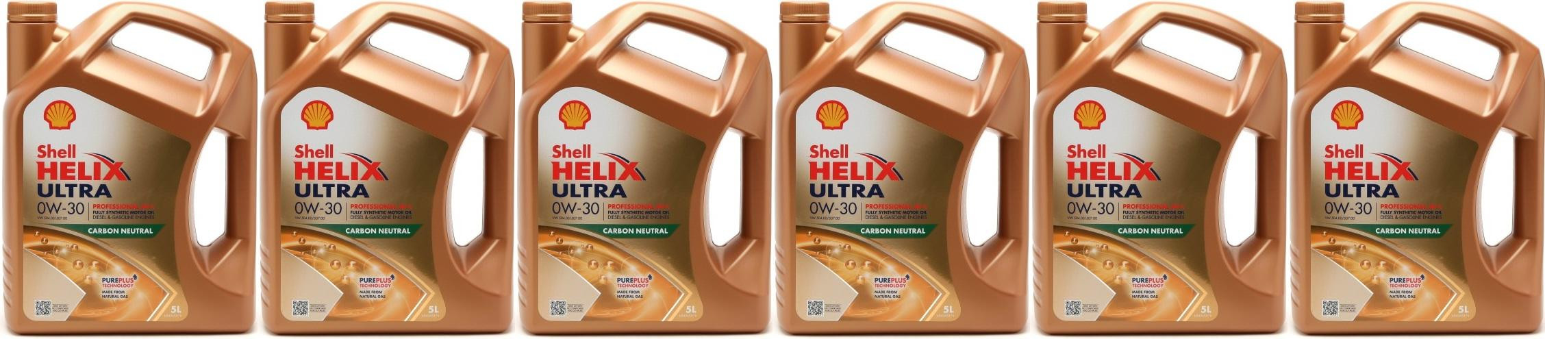 Shell Helix Ultra ECT C2/C3 0W-30 Motoröl 6x 5 = 30 Liter