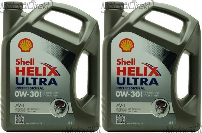 Shell Helix Ultra Professional AV-L 0W-30 Motoröl 2x 5 = 10 Liter