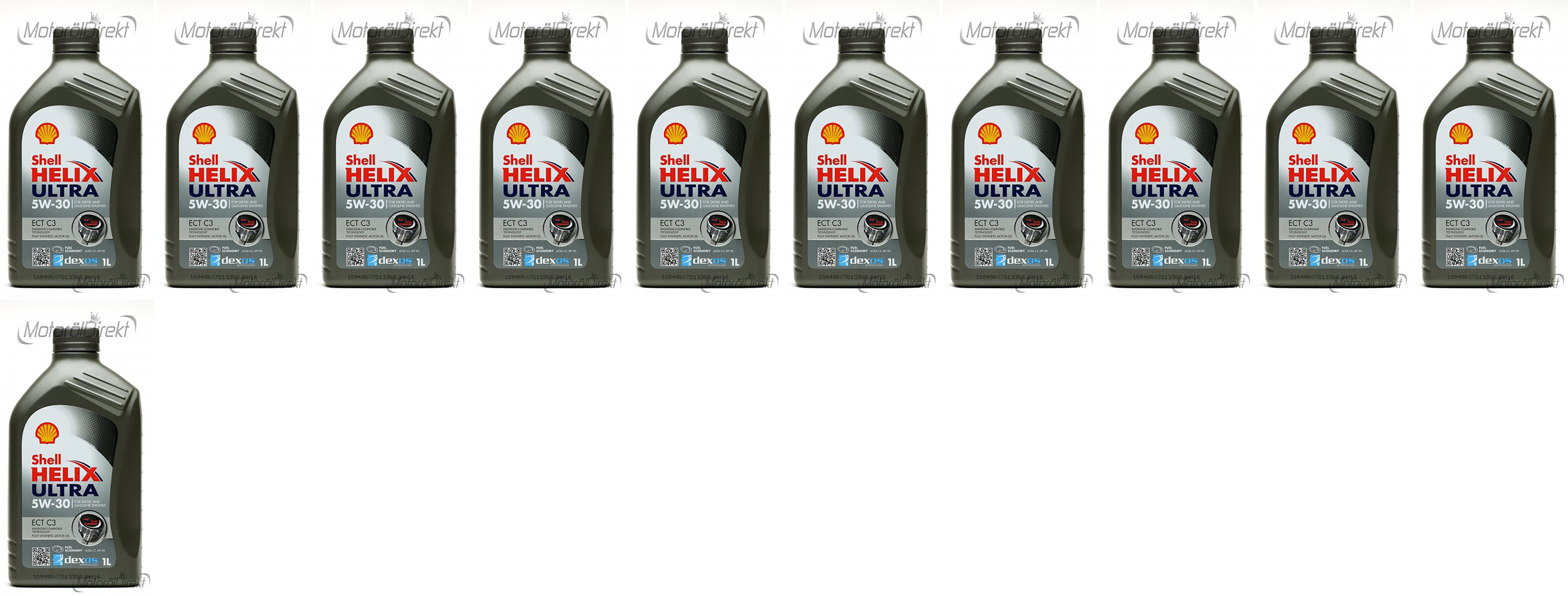 Shell Helix Ultra ECT C3 5W-30 PKW-Motoröl 11x 1l = 11 Liter