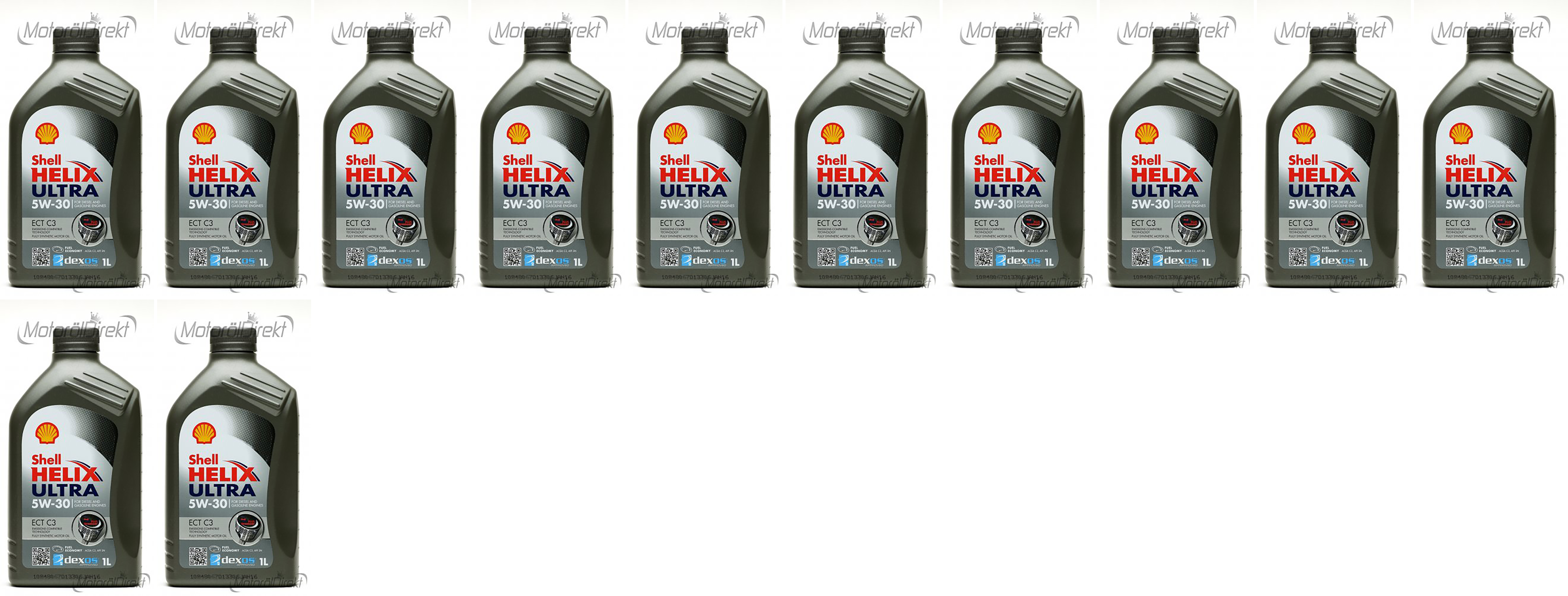 Shell Helix Ultra ECT C3 5W-30 PKW-Motoröl 12x 1l = 12 Liter