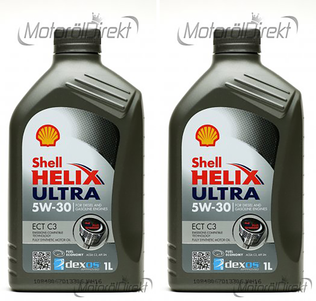 Shell Helix Ultra ECT C3 5W-30 PKW-Motoröl 2x 1l = 2 Liter