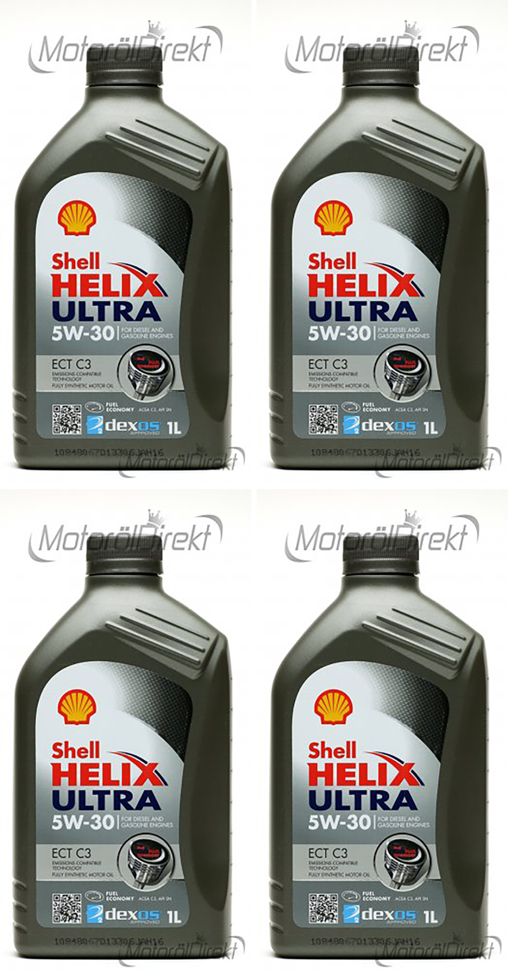 Shell Helix Ultra ECT C3 5W-30 PKW-Motoröl 4x 1l = 4 Liter