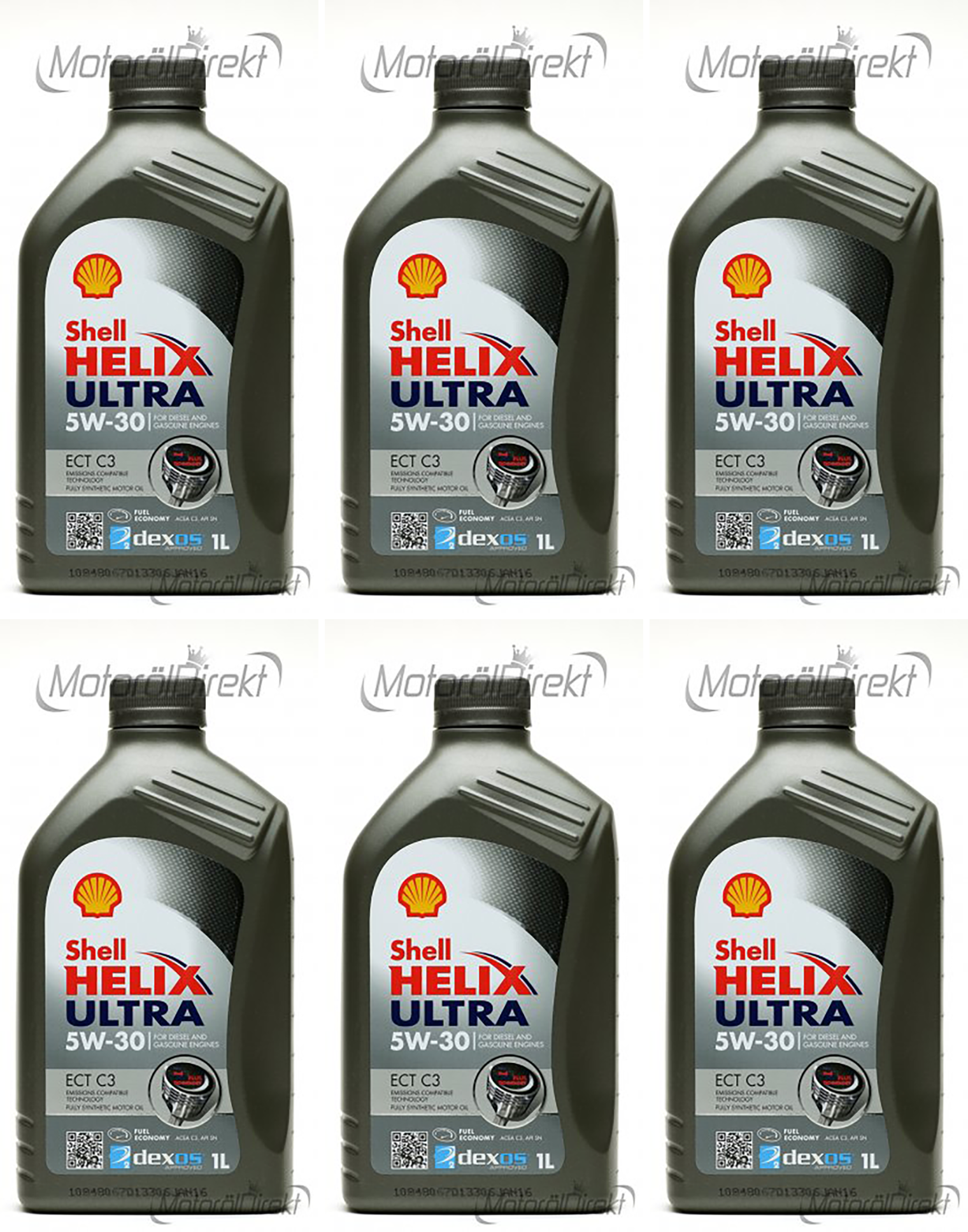 Shell Helix Ultra ECT C3 5W-30 PKW-Motoröl 6x 1l = 6 Liter