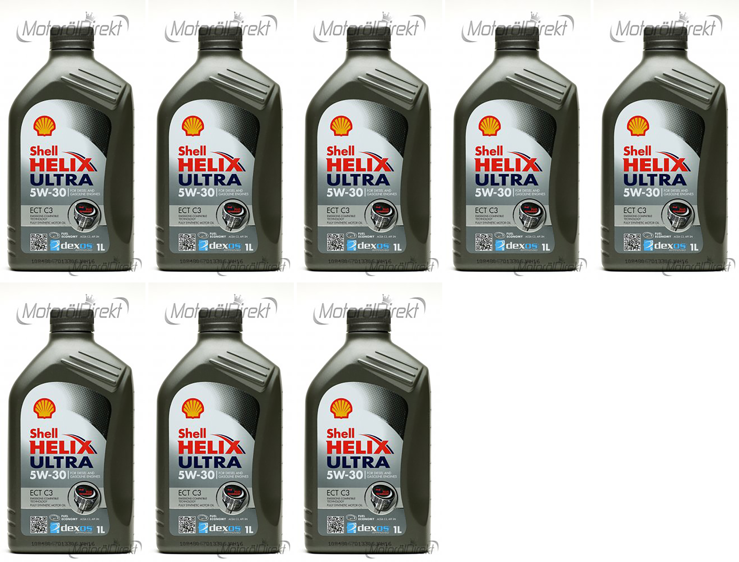 Shell Helix Ultra ECT C3 5W-30 PKW-Motoröl 8x 1l = 8 Liter
