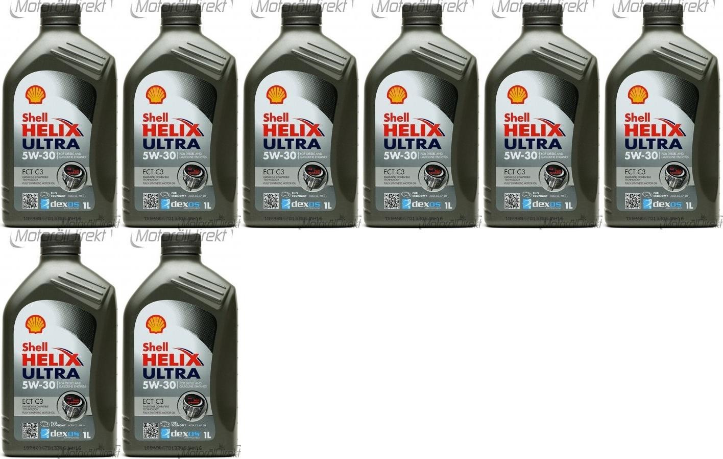 Shell Helix Ultra ECT C3 5W-30 PKW-Motoröl 8x 1l = 8 Liter