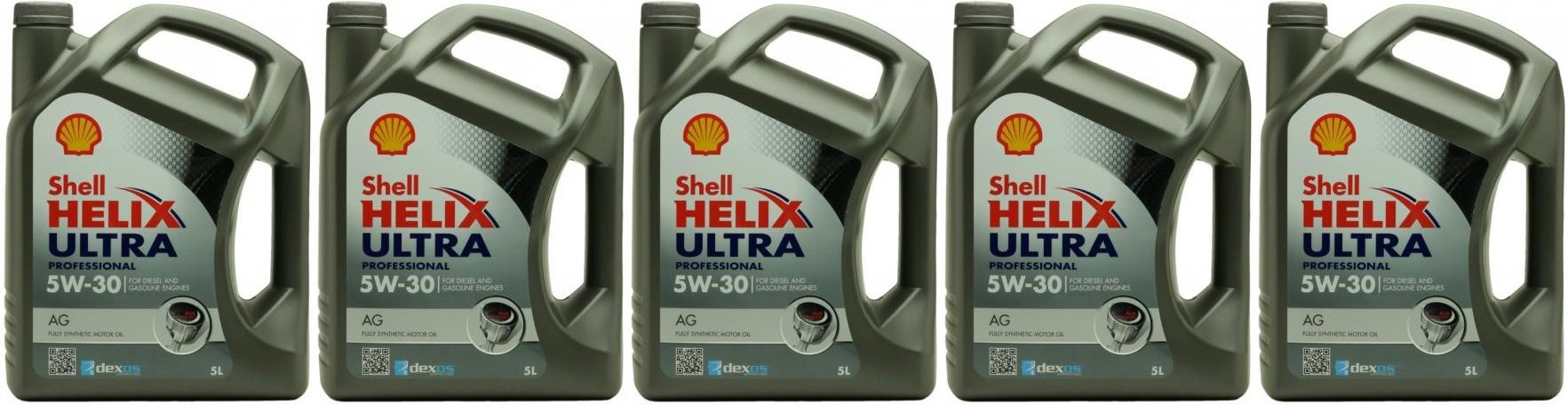 Shell Helix Ultra Professional AG 5W-30 Motoröl 5x 5 = 25 Liter
