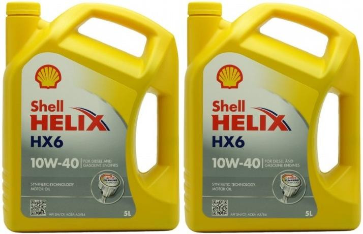 Shell Helix HX6 10W-40 Diesel & Benziner Motoröl 2x 5 = 10 Liter