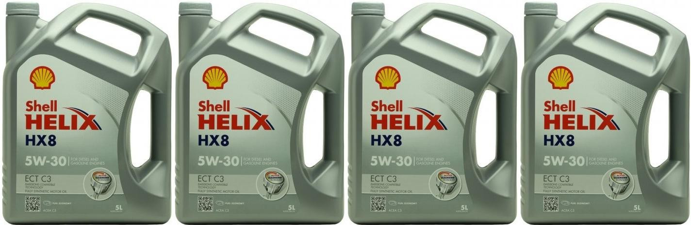 Shell Helix HX8 ECT C3 5W-30 Motoröl 4x 5 = 20 Liter