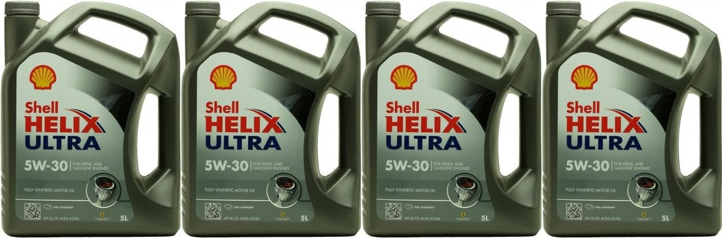 Shell Helix Ultra 5W-30 Motoröl 4x 5 = 20 Liter