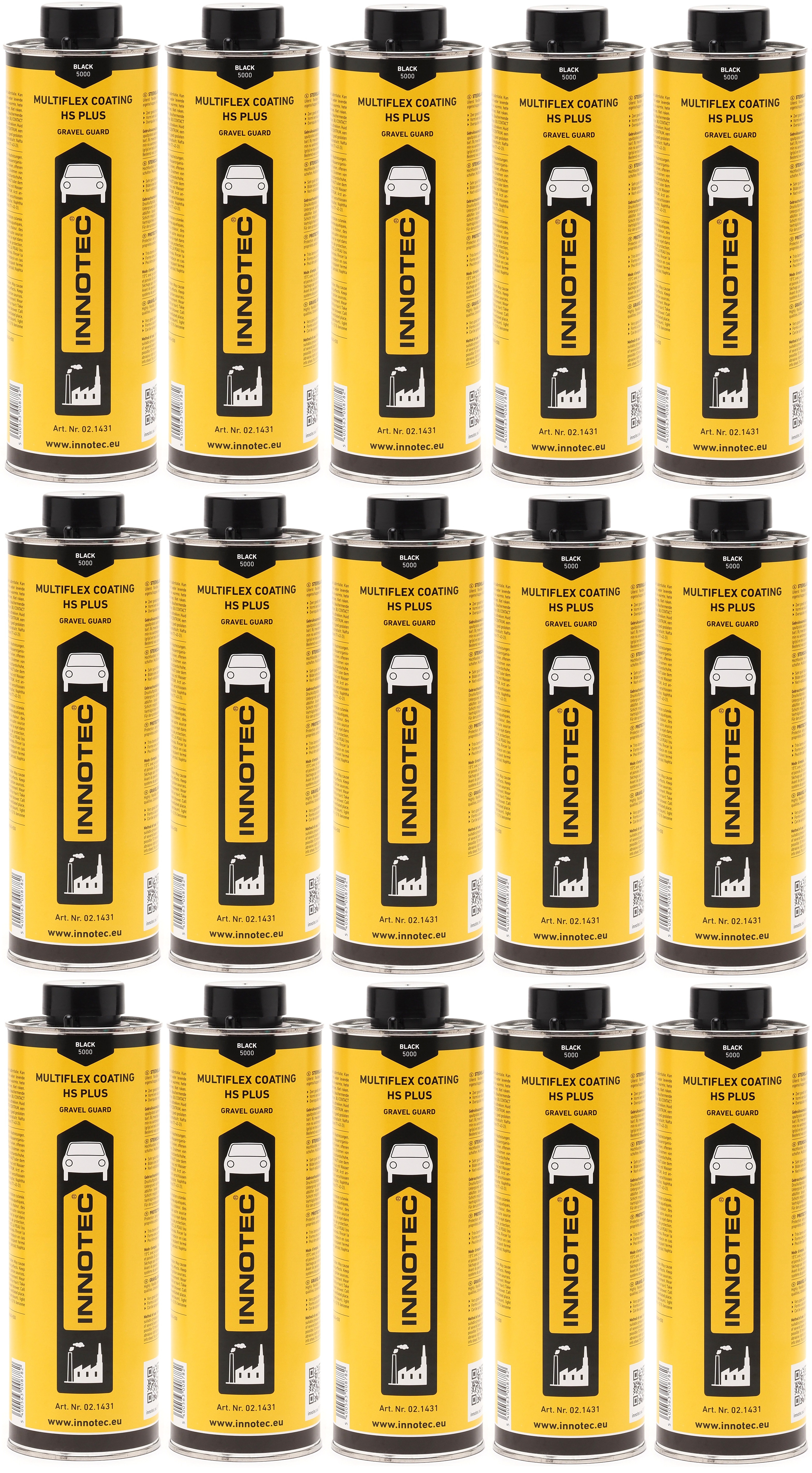 Innotec Multiflex Coating HS Plus Steinschlagschutz 1 L Schwarz 15x 1l=15 Liter