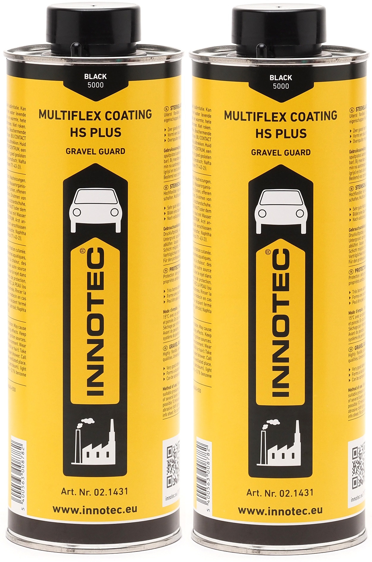 Innotec Multiflex Coating HS Plus Steinschlagschutz 1 L Schwarz 2x 1l = 2 Liter